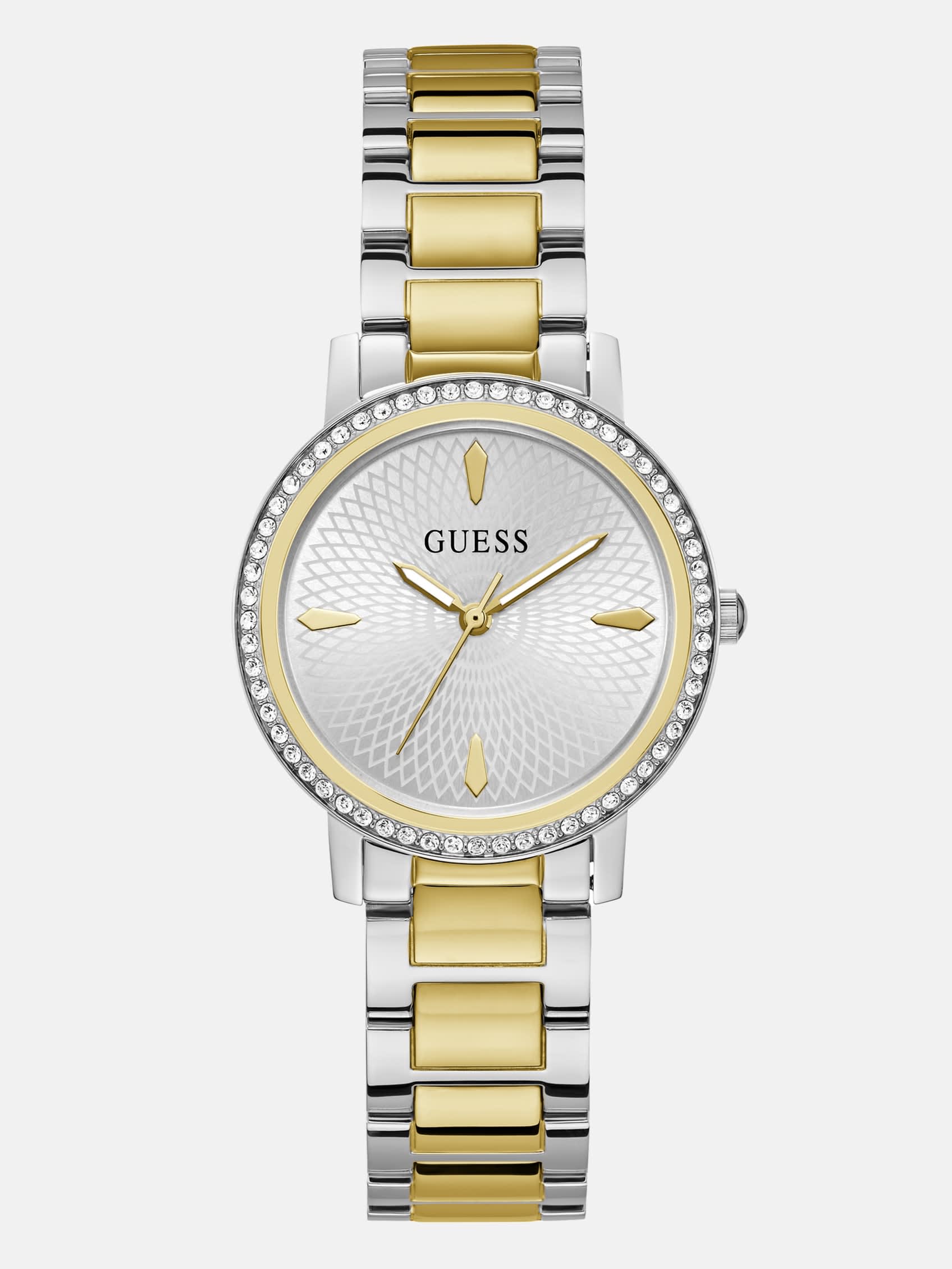 

Многотональные аналоговые часы Guess Factory, серебряный/золотой