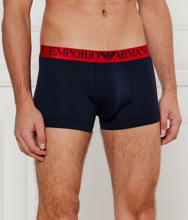 

Боксеры мужские Emporio Armani с логотипом, синий/красный