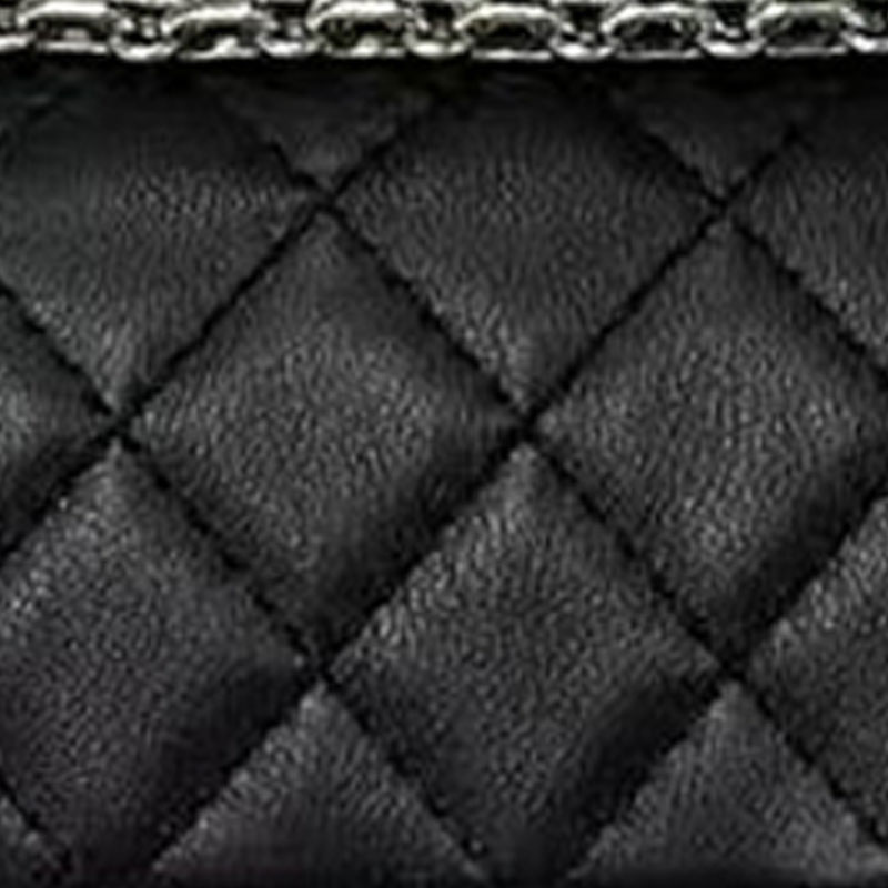 CHANEL Сумка через плечо Cow Leather Material Silver Metal Crossbody Bag, женская черная — фото 3