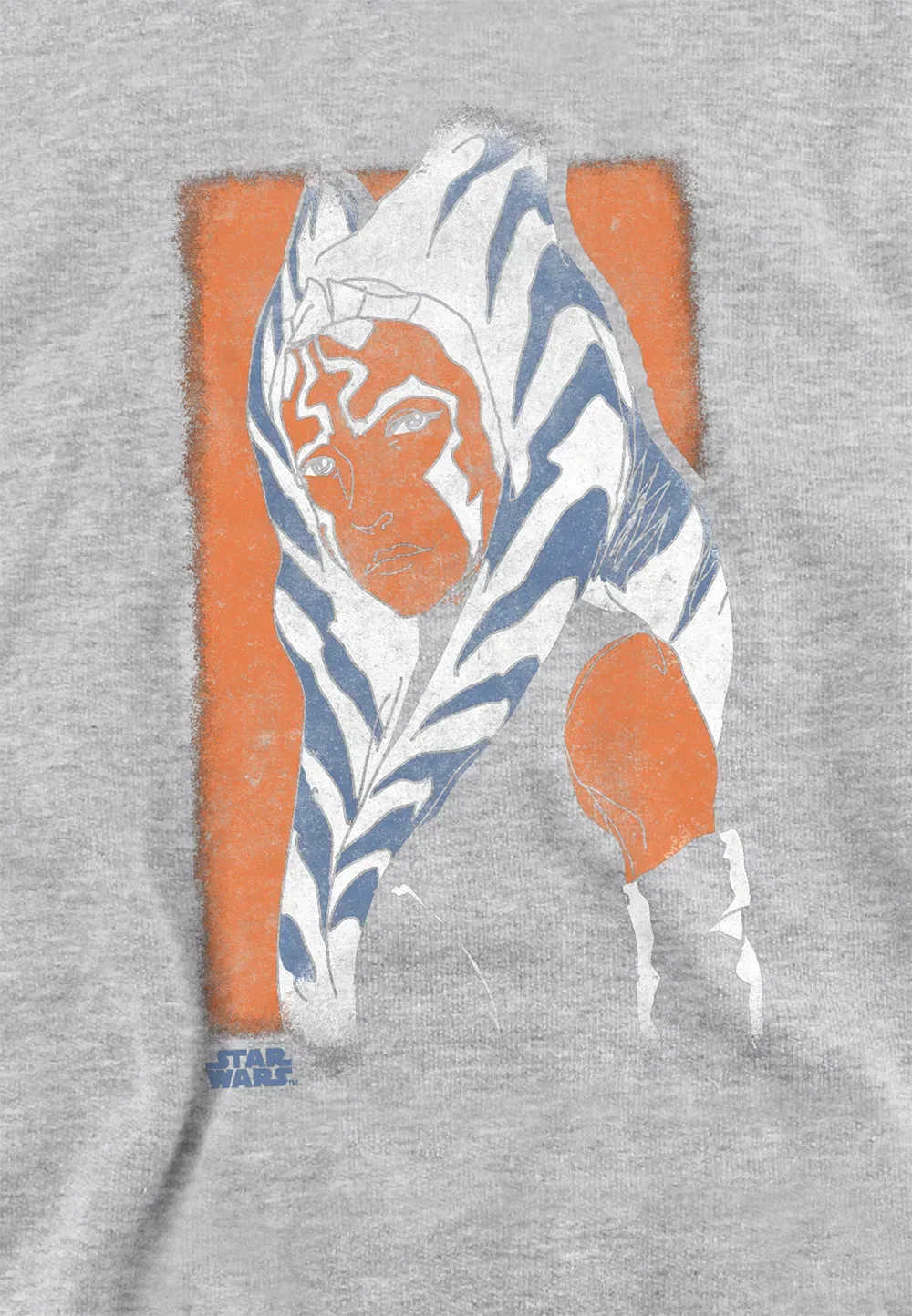 Детская худи Ahsoka Sketch, Disney, серый — фото 2