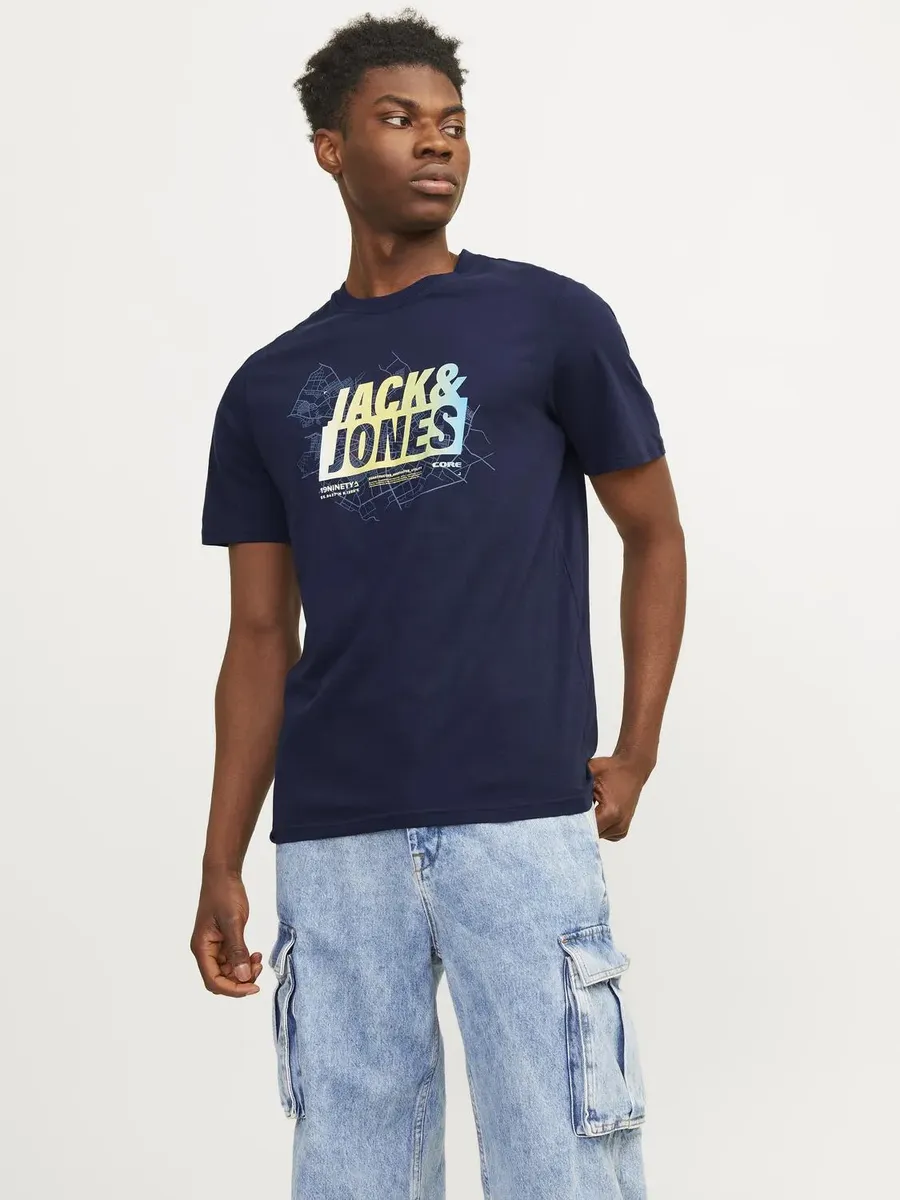

Футболка Jack & Jones "JCOMAP SUMMER LOGO TEE SS CREW NECK SN", синий