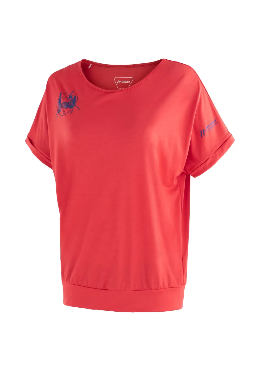 

Maier Sports T-shirt "Setesdal W", женская рубашка с короткими рукавами для походов и отдыха, красный