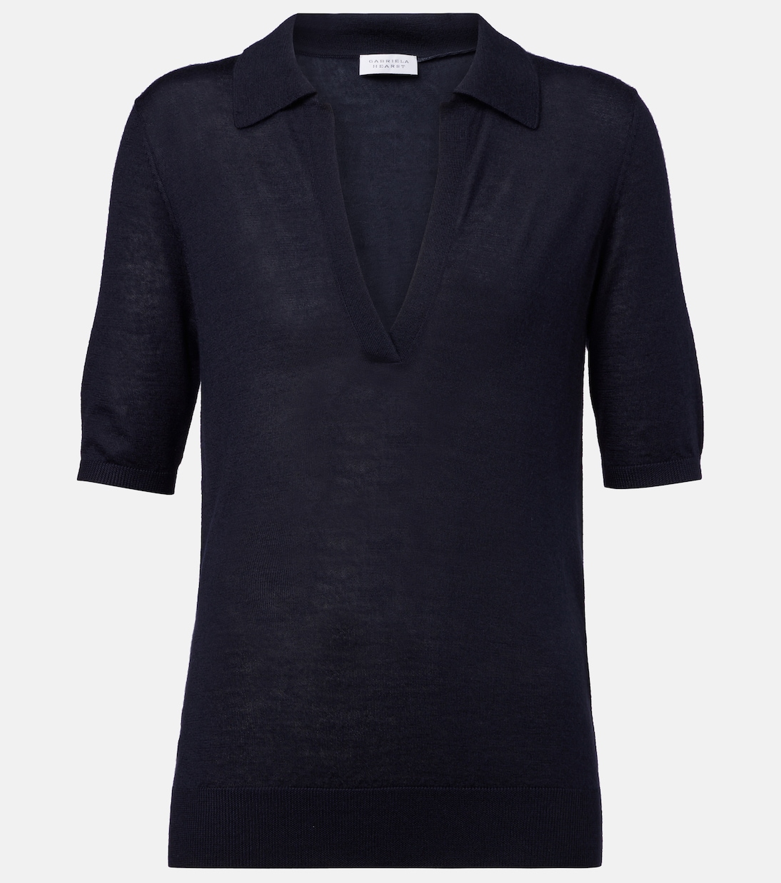 

Франковская поло из кашемира и шелка Gabriela Hearst, Dark Navy