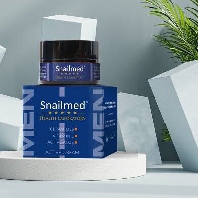 Крем увлажняющий и питательный для мужчин 30мл Snailmed — фото 2