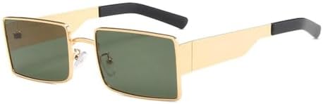 

Солнцезащитные очки прямоугольной формы 2027 года для мужчин, маленькая металлическая оправа, ретро-стимпанк, солнцезащитные очки для женщин, защита от ультрафиолета UV400 MTZJH, 5