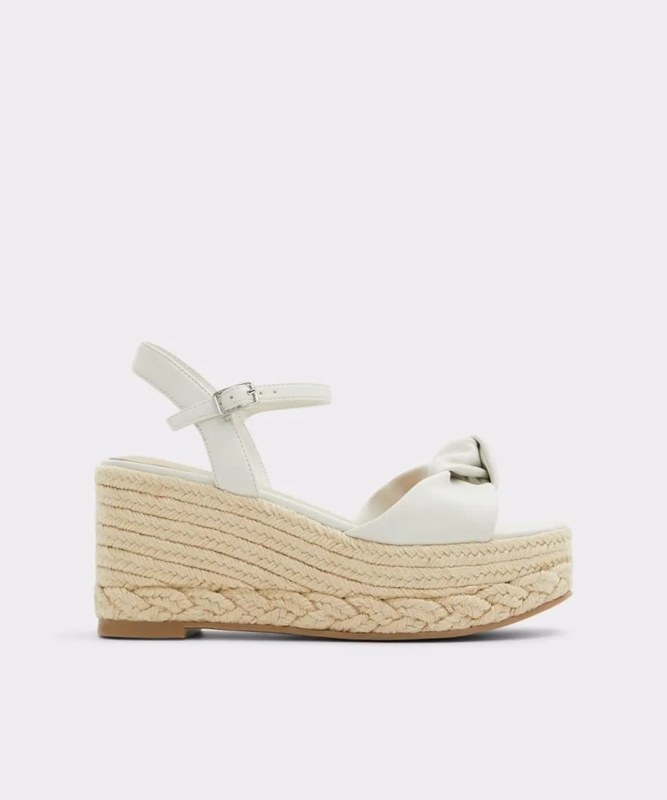 Женские босоножки на танкетке с круглым носком Aldo, белый