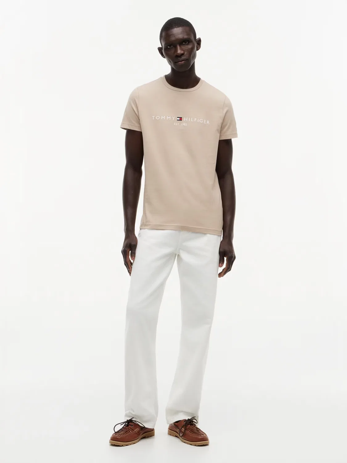 Футболка прямого кроя Tommy Hilfiger, Beige — фото 4