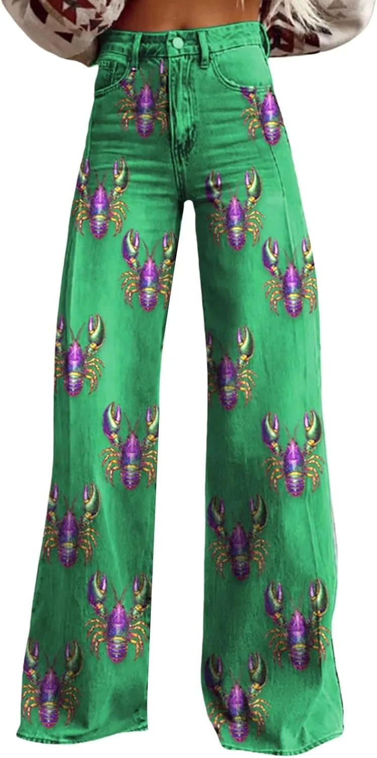 

Плюс сайз джинсы Mardi Gras с пайетками, широкие клеш