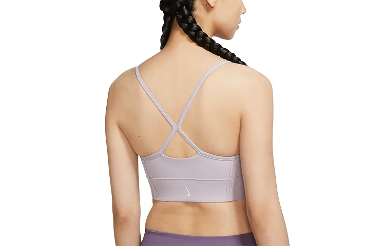 Nike Футболка Dri Fit без воротника для женщин, цвет Dusty Purple Red — фото 4