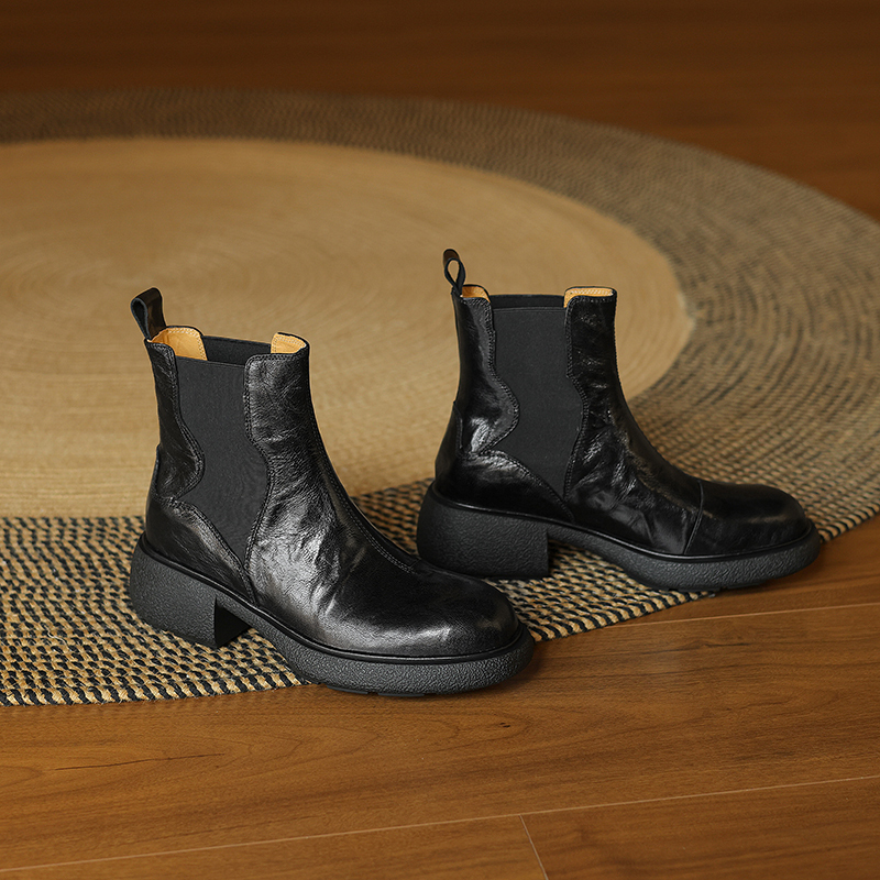 Yeezyy Reezy Челси на каблуке 5 см женские черные, цвет Black — фото 2