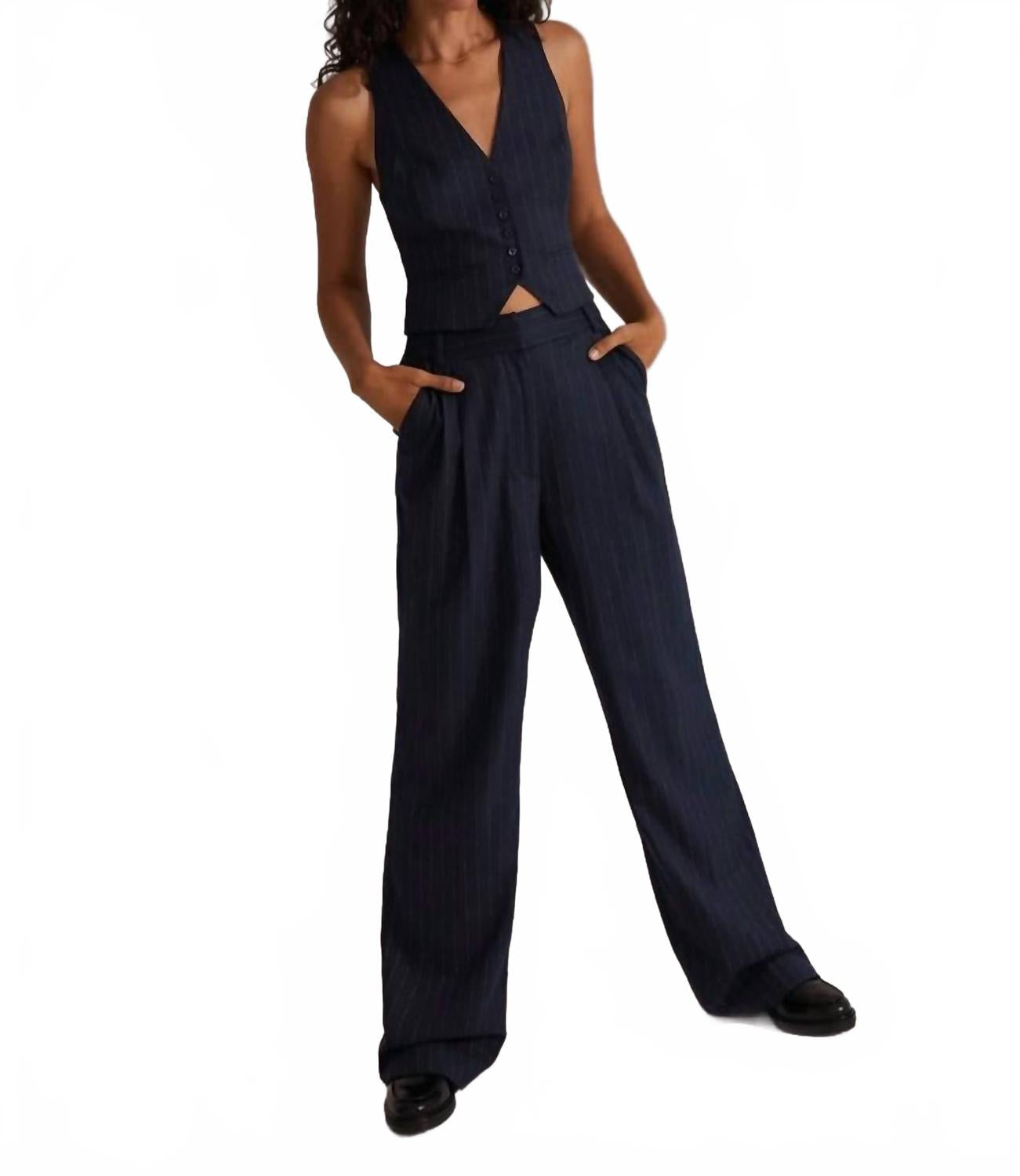 

Любимые широкие брюки в синюю полоску Favorite Daughter