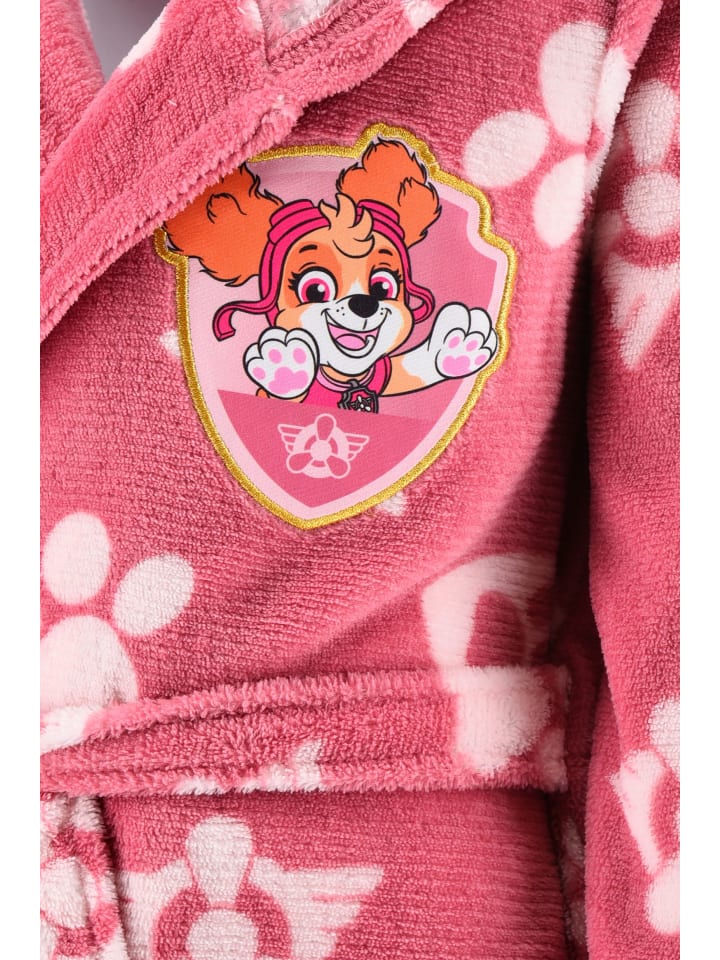 Paw Patrol Детский банный халат "Щенячий патруль" розового цвета — фото 4