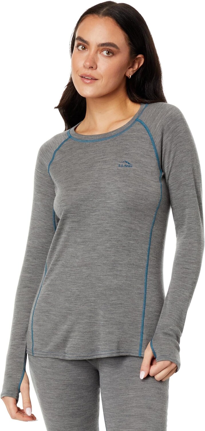 

Топ L.L.Bean Cresta Midweight 250 Crew Top, цвет Graphite Heather