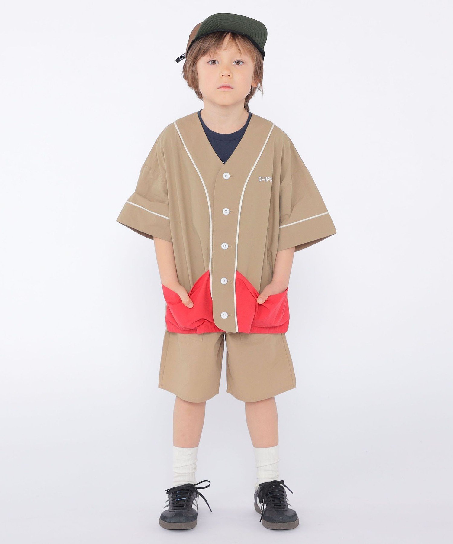 Детская футболка SHIPS: 100~130 см / Бейсбольная футболка SHIPS KIDS, Beige