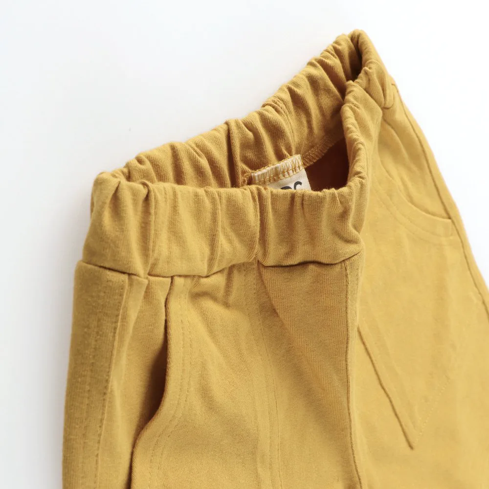 Шорты из 100% хлопкового трикотажа DRC Branshes, цвет Mustard — фото 3