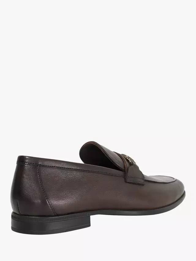 Лоферы Seymore Wide Fit из кожи с гибкой подошвой Dune London, Brown — фото 4