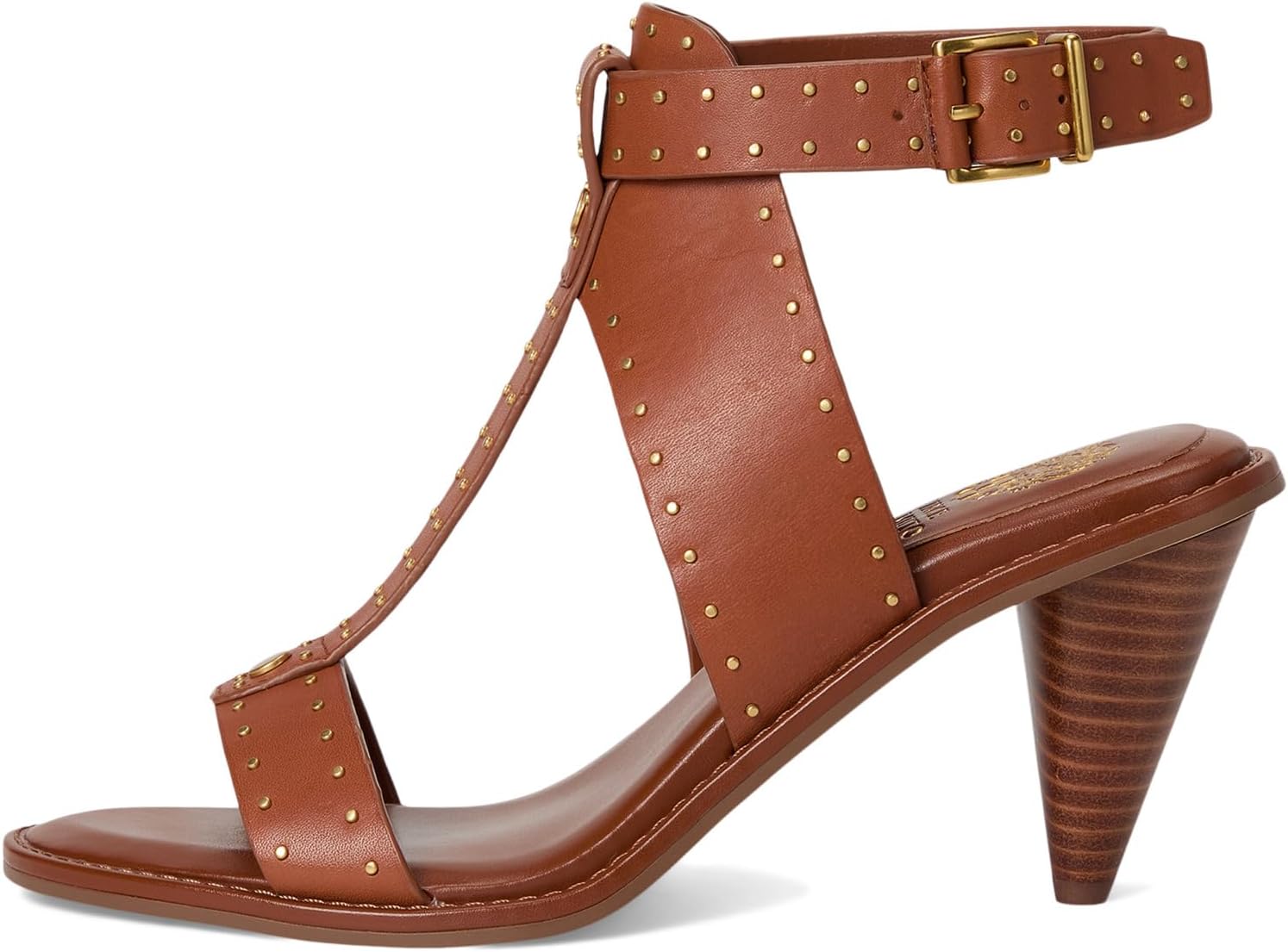 Туфли Vince Camuto Faunie Studded Cone Heel Sandals, Whiskey — фото 4