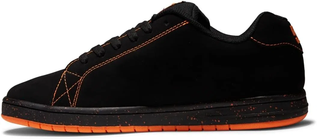 Мужские кроссовки DC Shoes - кожаные кроссовки, Black / Orange — фото 4