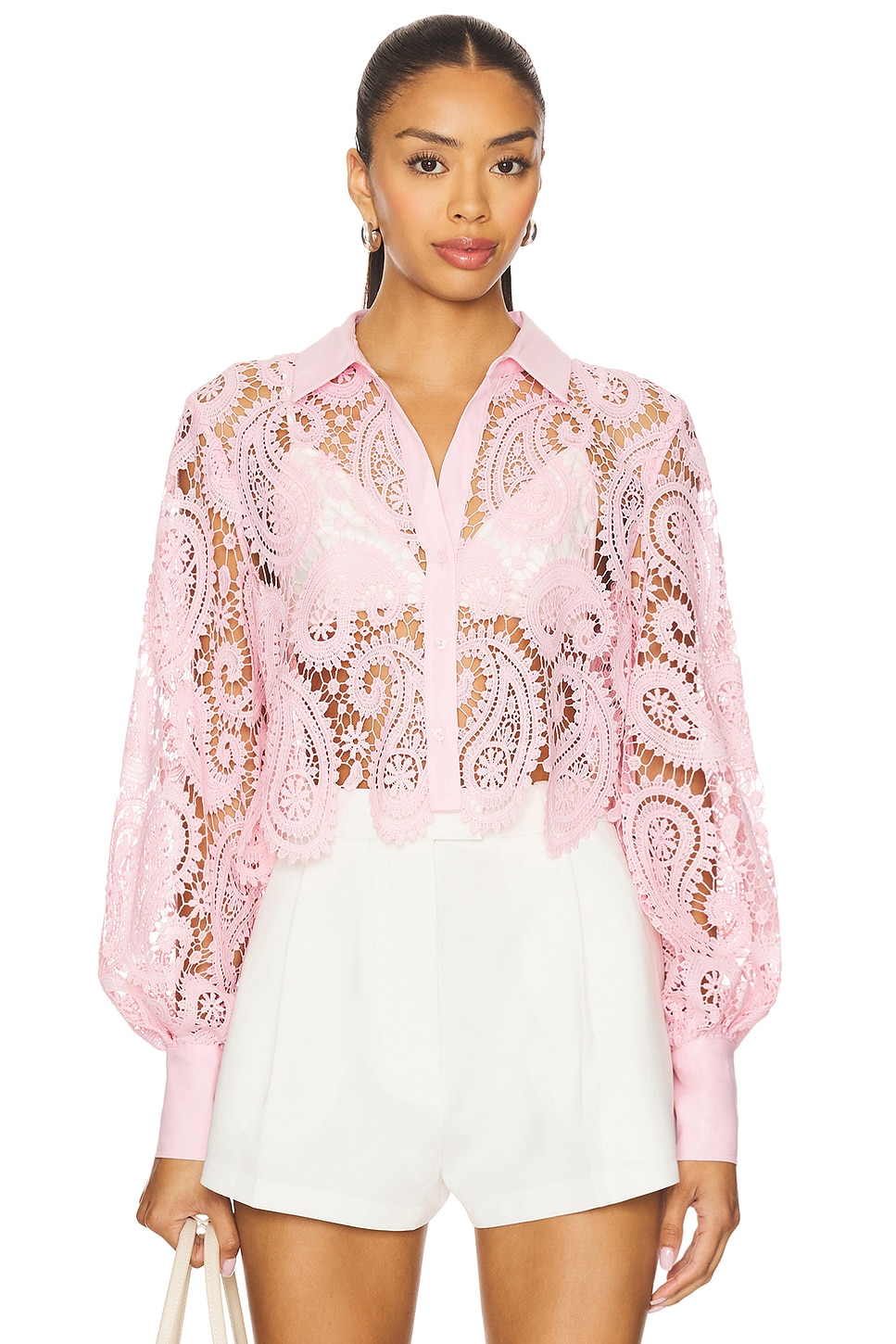 

Odelia обрезанная блузка на пуговицах L'Agence, blush