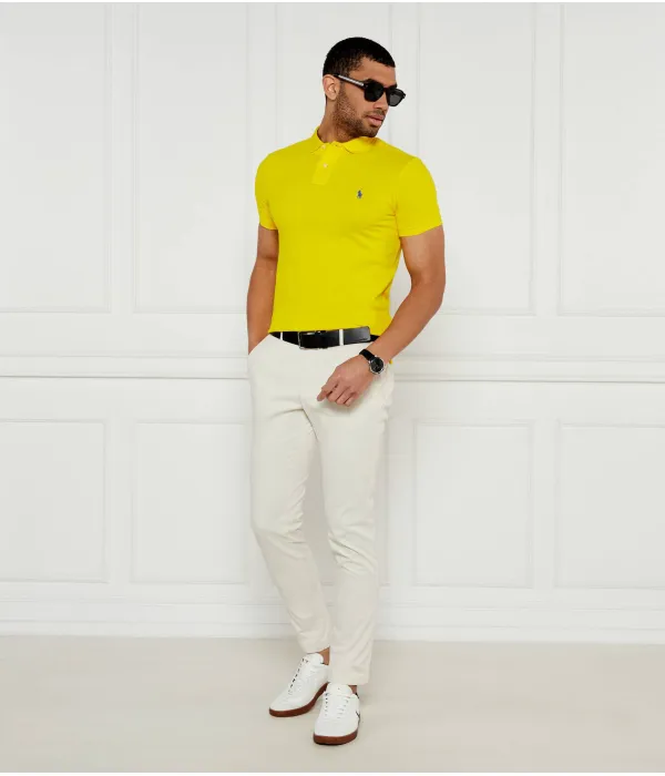 Футболка поло Slim fit Polo Ralph Lauren, желтый — фото 2