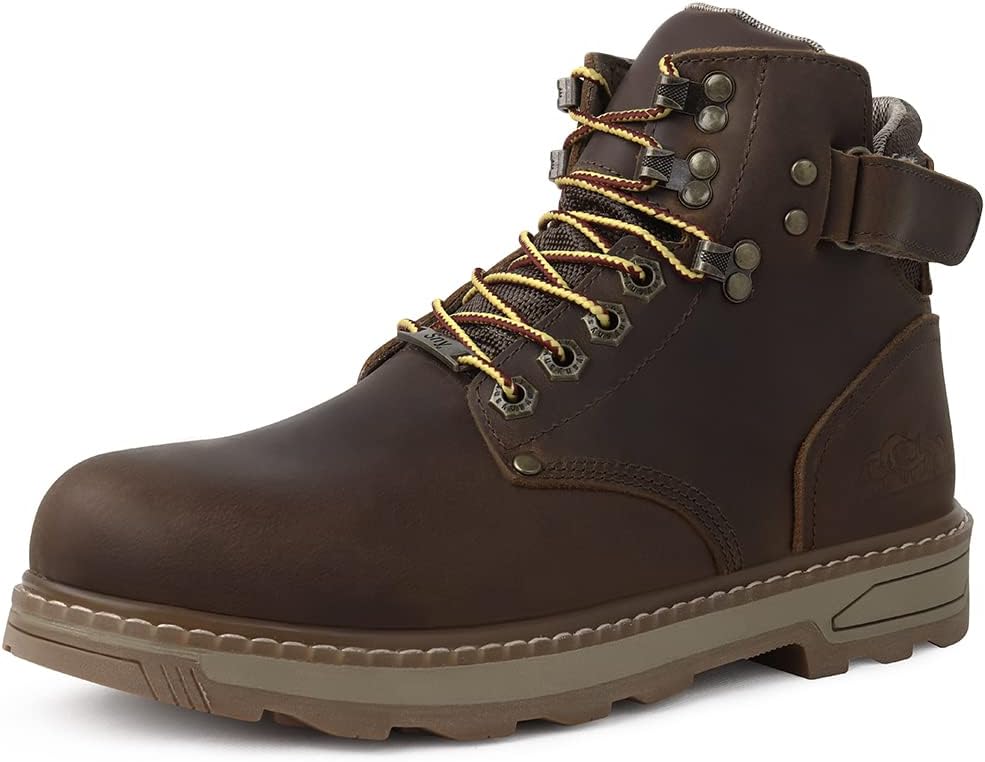 

Мужские туристические ботинки PY-FLRINGPIN, модные ботинки до щиколотки с шерстяной подкладкой, наружные противоскользящие водоотталкивающие ботинки Py- Flringpin, темно-коричневый