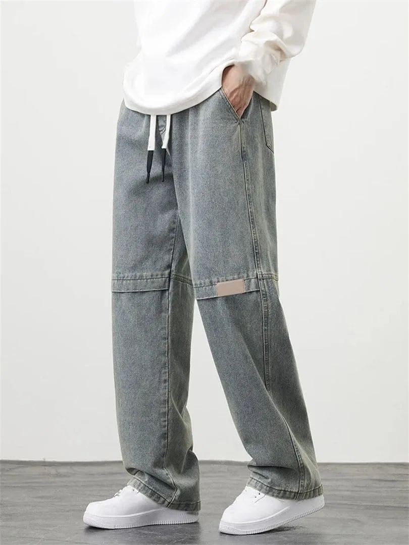Джинсы свободные Men's Retro, черный — фото 2