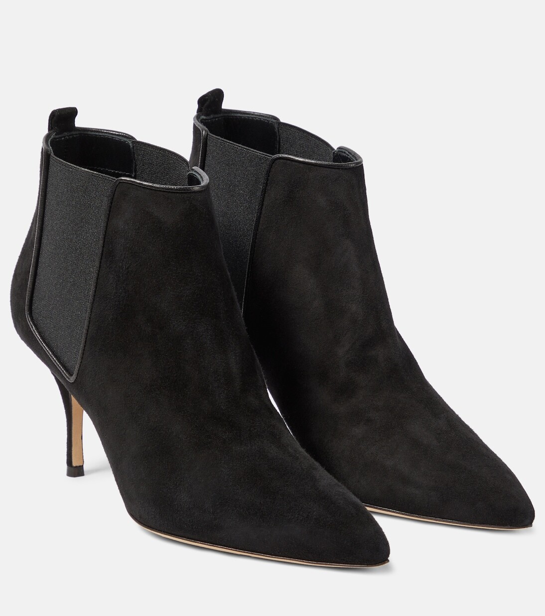 Замшевые ботильоны dildi otto Manolo Blahnik, черный