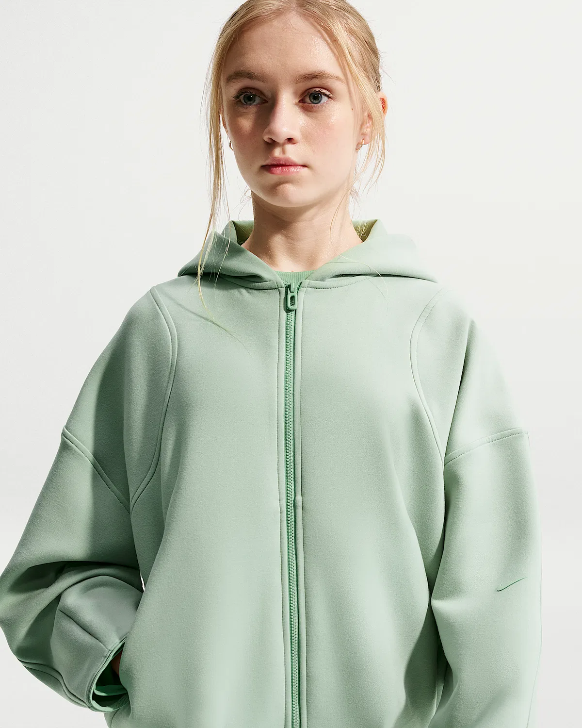 Детская термо-кофта Nike MAVN на молнии, Steam/Black/Steam — фото 3