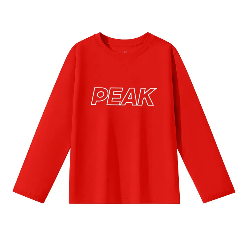 Футболка детская с вырезом PEAK красная/белая