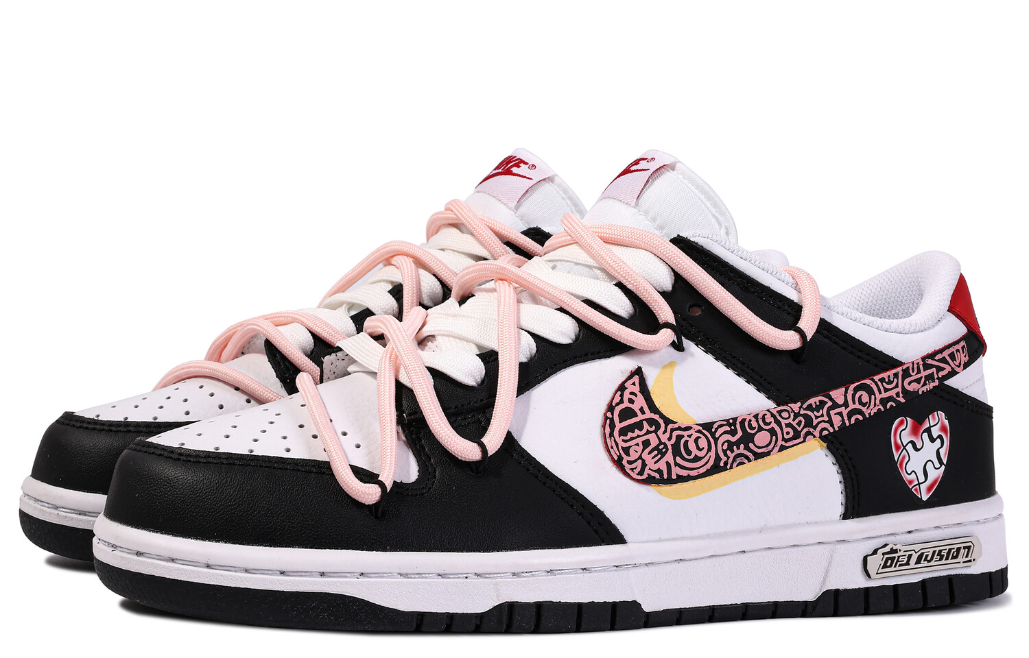 

Кроссовки Nike Dunk Skateboard Shoes Men Low-Top Black White Pink