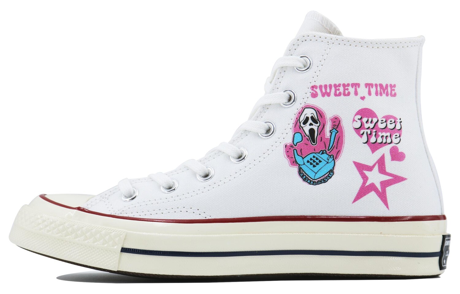 

1970-е годы Кеды унисекс с высоким берцем розового цвета Converse