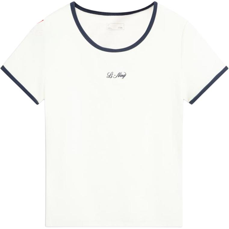 

LINING Футболка женская белая, Белый, LINING Футболка женская белая