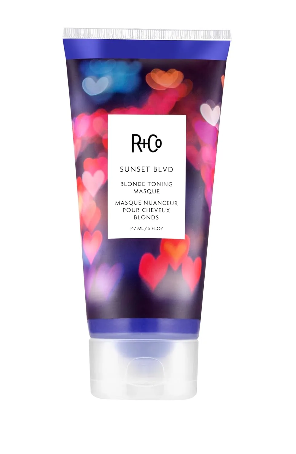 Тонирующая маска для волос R+Co Sunset Blvd Blonde | Корректирует светлые оттенки + Предотвращает выцветание цвета волос + Питает | Веганский продукт + Не тестируется на животных | 140 мл, yellow