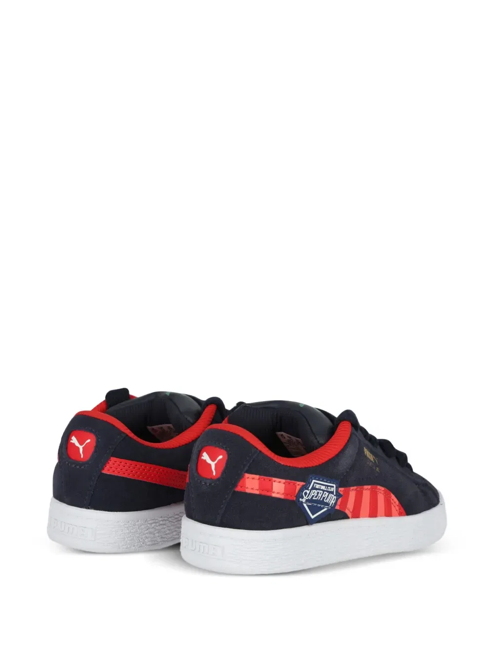 Кроссовки из высококачественной телячьей кожи Puma Kids, синий — фото 3