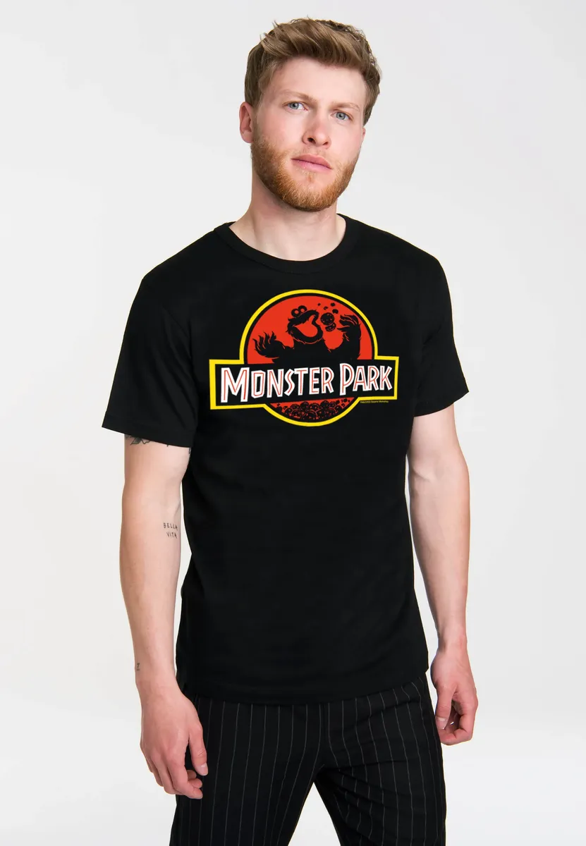 

Футболка Logoshirt "Cookie Monster - Monster Park", с лицензионным принтом, черный