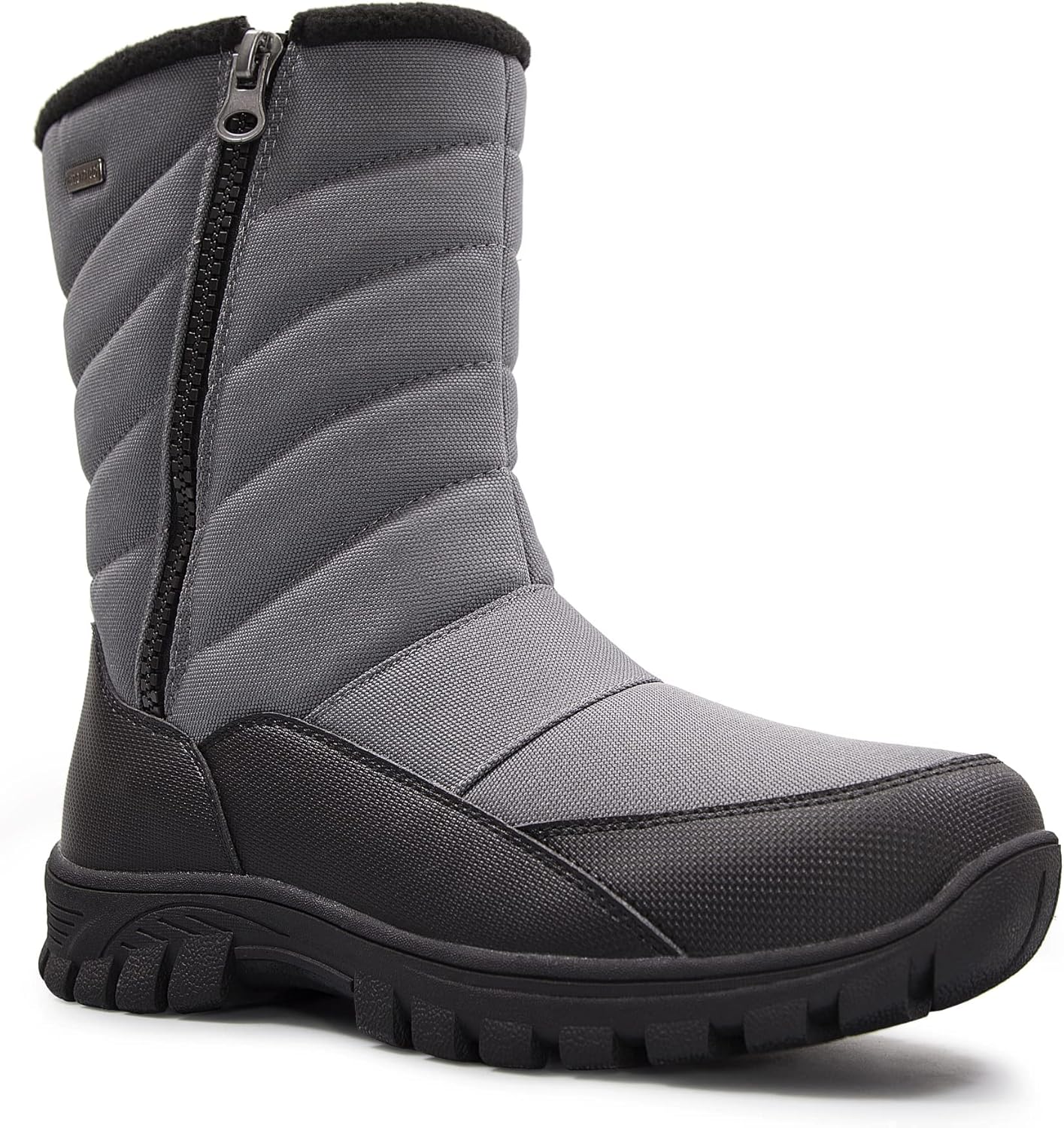 

Мужские зимние ботинки mysoft для снега, водонепроницаемые, утепленные, средние по голенище, походные, с меховой подкладкой, теплые высокие легкие ботинки, Grey-tall