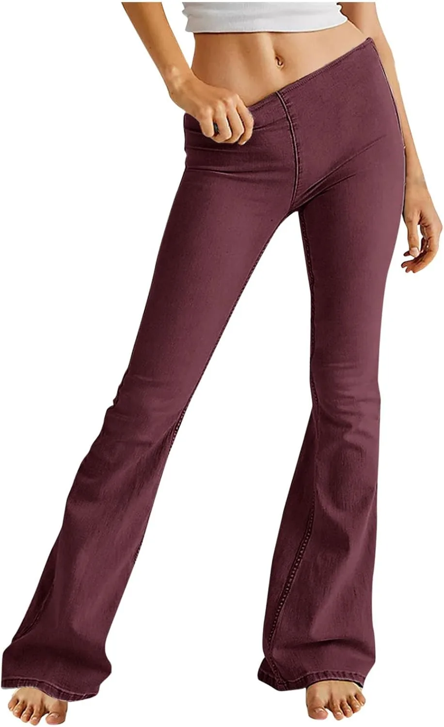 

Flare jeans для женщин low-rise stretchy bootcut