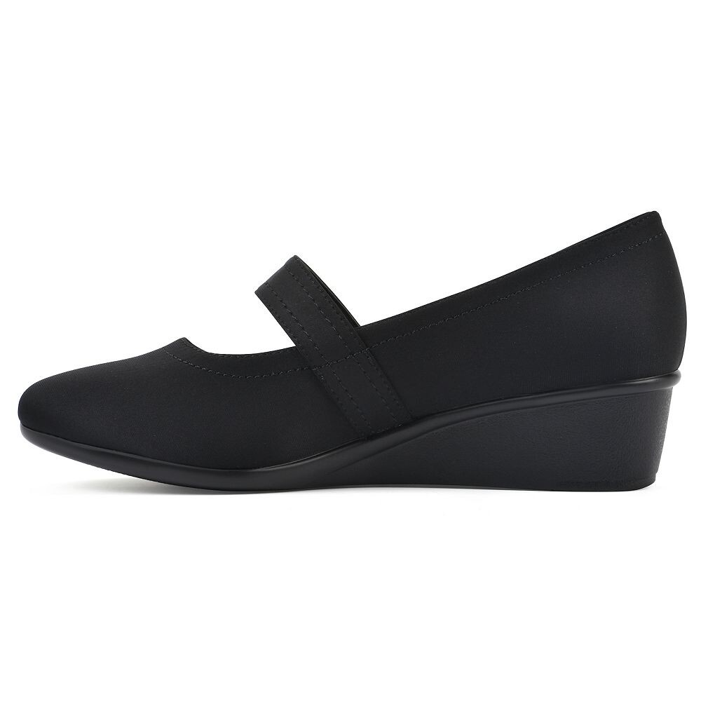 Женские туфли Мэри Джейн на танкетке Cliffs by White Mountain Brightly, цвет Black Nylon — фото 3