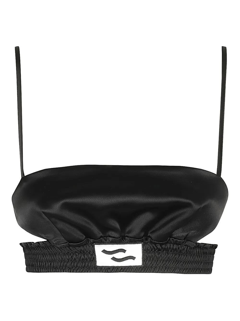 

Топ с вырезами и логотипом Ssheena, черный