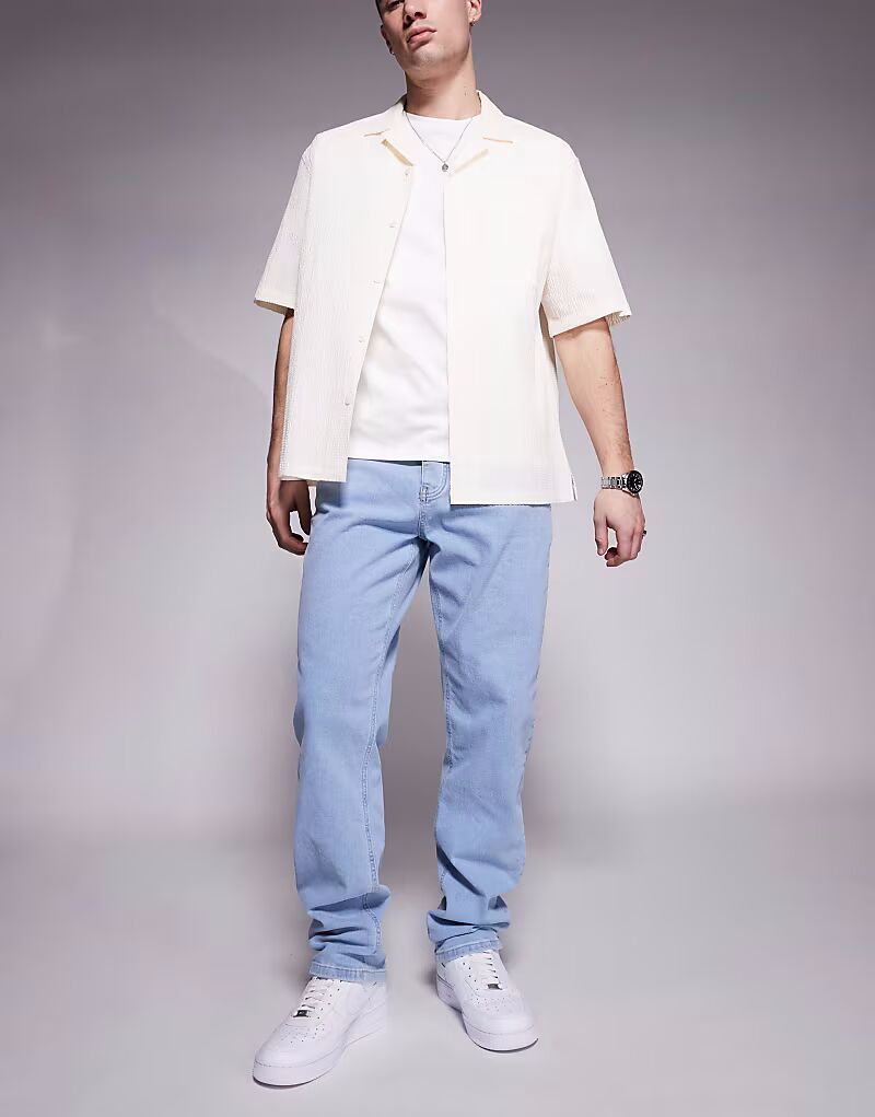 

Джинсы прямого кроя светло-голубого цвета Sixth June