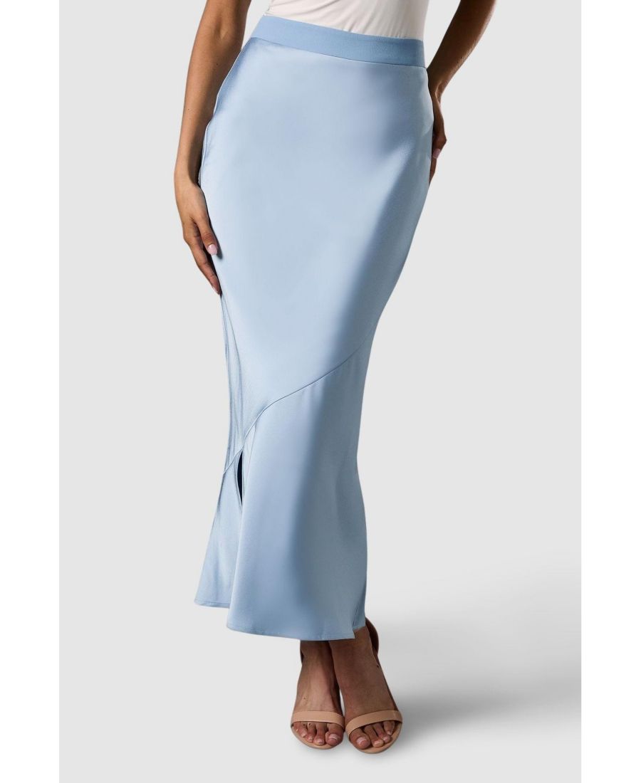 

Женская юбка приталенного кроя с атласной отделкой Coast, Dusty blue