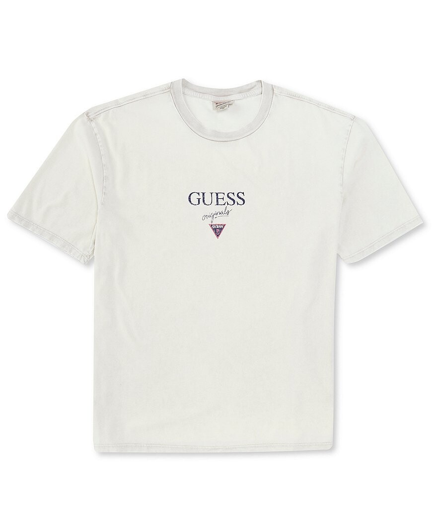 

Футболка Guess с короткими рукавами и принтом логотипа Baker, белый