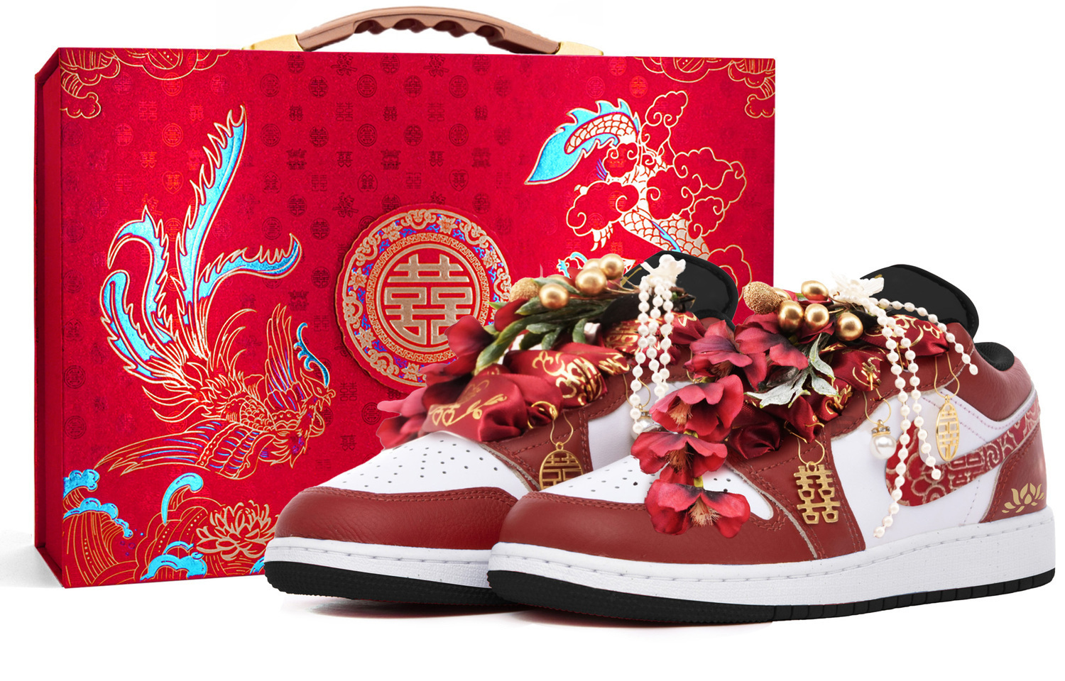 

Air 1 легкие увеличивающие рост низкие винтажные баскетбольные кроссовки мужские свадебные red Jordan, Wedding красный