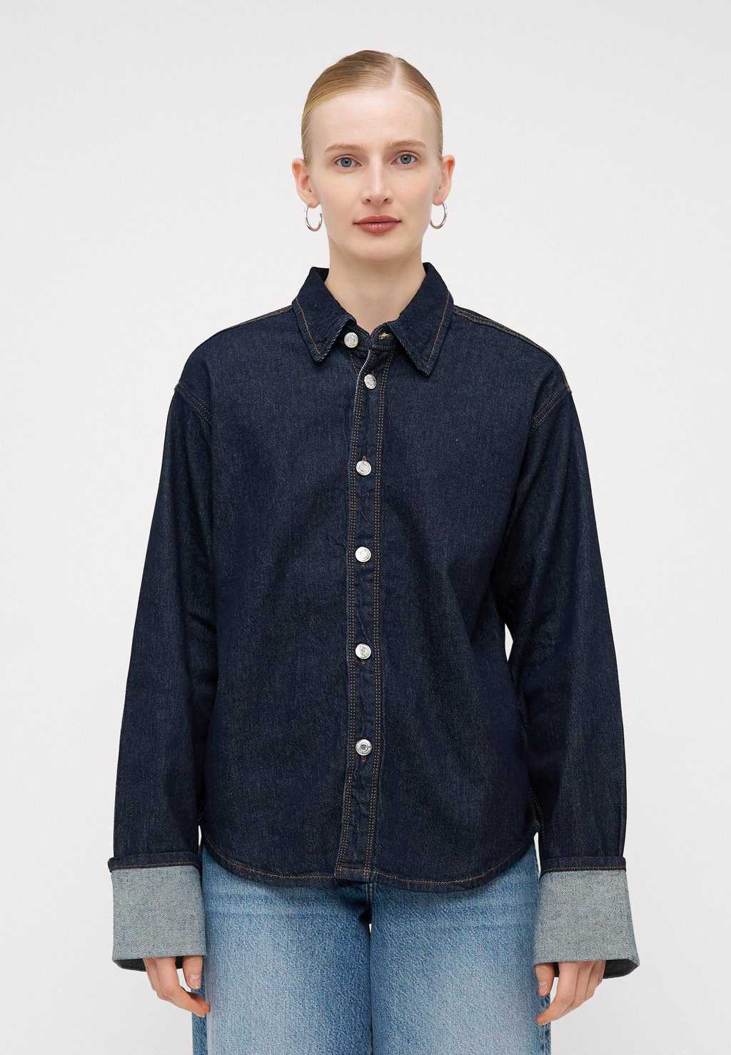 

Блузка на пуговицах VMTESSA FOLD UP SHIRT Vero Moda Tall, синий