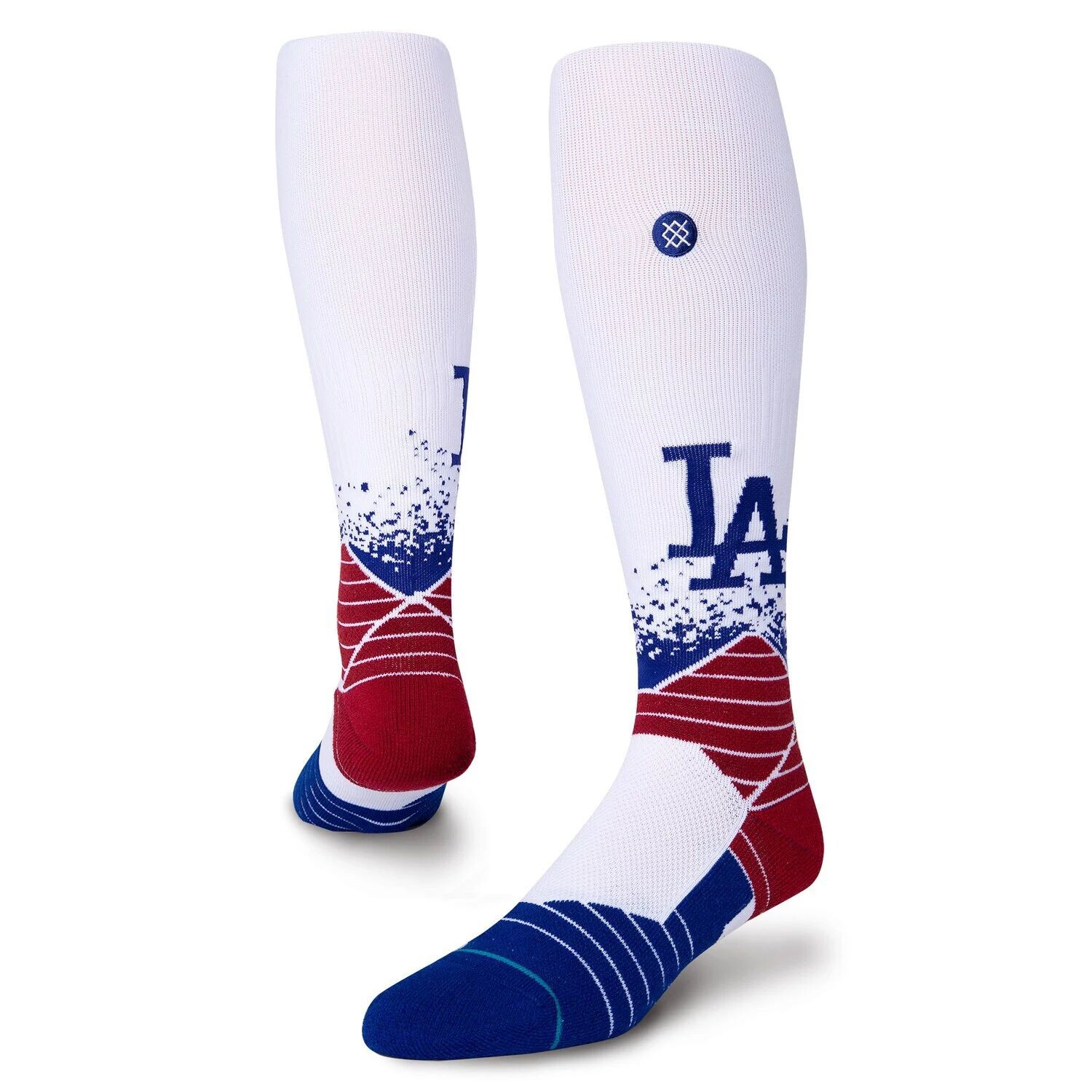 

Мужские носки Stance White Los Angeles Dodgers 2021 City Connect поверх икры