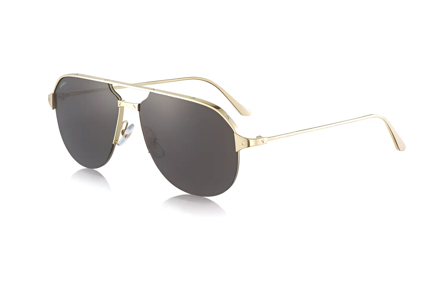 

Cartier Металлические авиаторские солнцезащитные очки мужские золотые, Gold