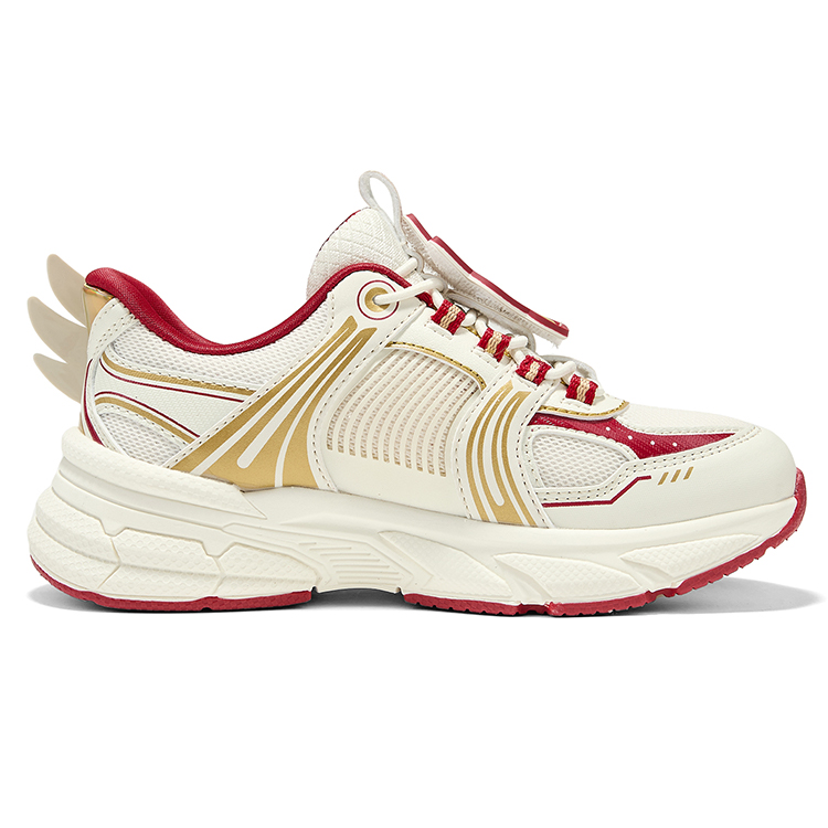 Skechers Скользоустойчивые противоударные износостойкие легкие амортизирующие низкие детские кроссовки White/Red — фото 3