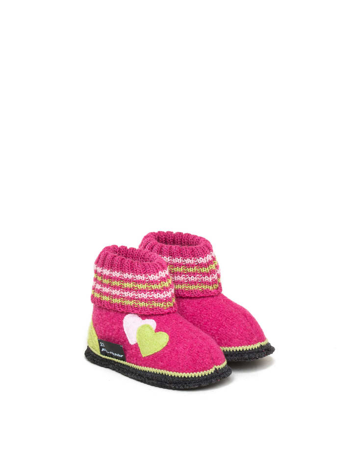 

Kitz-pichler Детские тапочки Kauns с двойным сердечком, розового цвета