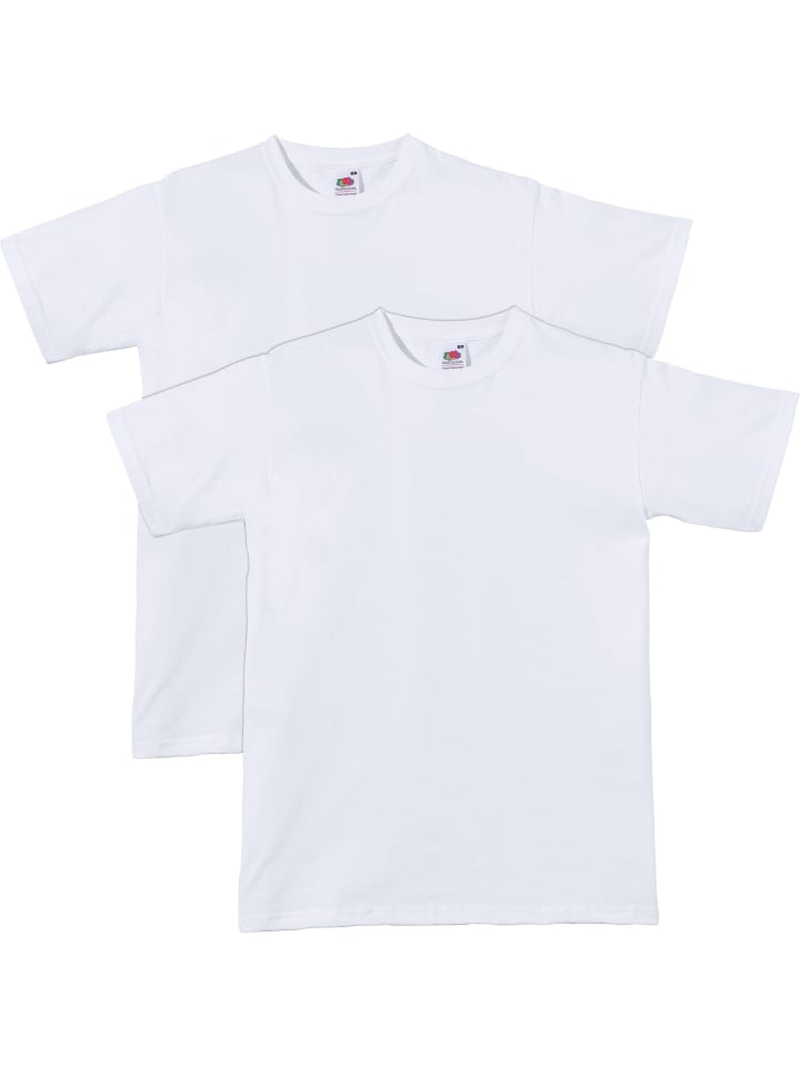 

Fruit of the Loom Комплект из двух футболок унисекс белого цвета, Белый, Fruit of the Loom Комплект из двух футболок унисекс белого цвета