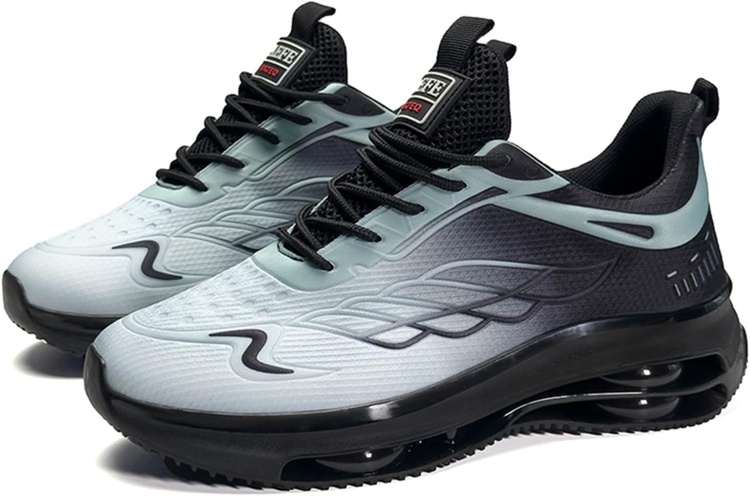 

Мужские вязаные сетчатые дышащие кроссовки на шнуровке, противоскользящие и амортизирующие, легкие и стильные кроссовки для бега, подходящие для ходьбы, волейбола и бадминтона Qaoterod, зеленый